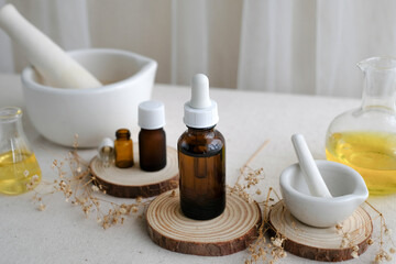 herbal medicine product with oil and aromatherapy.