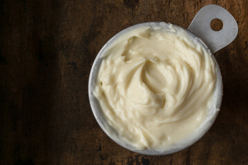 Avocado Mayonnaise in a Measuring Cup