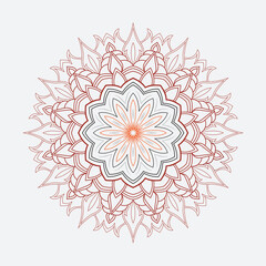 Fototapeta na wymiar Simple Mandala Shape for Coloring. Vector Mandala. Floral. Flower. Oriental. Book Page. Outline.