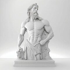 Marble statue of Greek God Zeus
