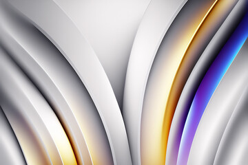 Abstract white wave background. Generated by AI