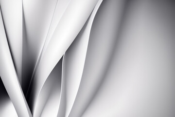 Abstract white wave background. Generated by AI