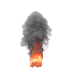 Fiery Explosion with smoke 