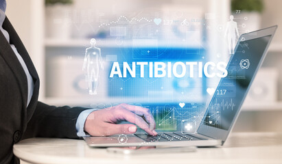 Doctor working a health check