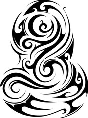 Tribal tattoo design. Good for print designs and stickers