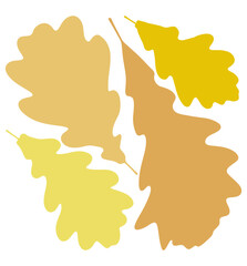 Autumn leaves silhouette collection. Set of autumn leaves silhouette