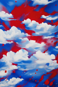 red and blue sky