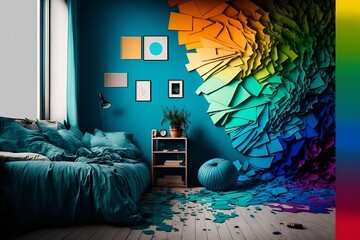 Colorful and Mindblowing Bedroom
