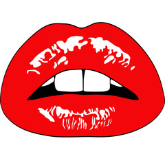 Lips SVG, red lips SVG, Kiss SVG, American lips SVG, Kiss design, vector illustration 
