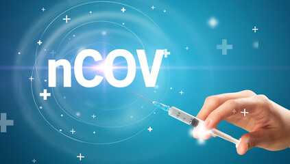 Syringe needle with virus vaccine