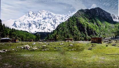 Fascinating view of the Nanga Parbat (Killer mountain from the Fairy Meadows 