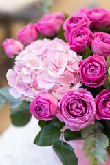 bouquet of beautiful flowers close up