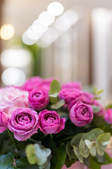 bouquet of beautiful flowers close up