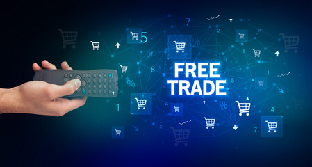 male hand holding wireless peripheral