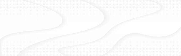 White abstract background. Neutral shapes with soft shadow. Smooth fluid design. Modern web page template or brochure backdrop. Futuristic light waves. Vector illustration