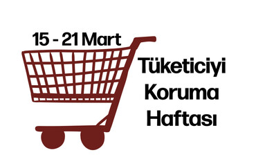 15 - 21 Mart Tüketiciyi Koruma Haftası template design. Text translate: 15 - 21 March Consumer Protection Week