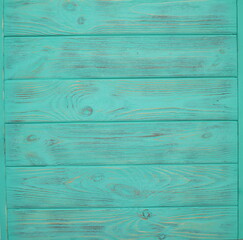 Green turquoise wooden vintage background, mockup backdrop