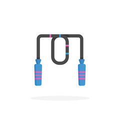 Jump Rope icon flat. Vector illustration on white background. Can used for web, app, digital product, presentation, UI and many more.
