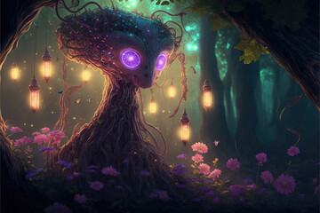 Obraz premium Concept art of Forest keepers frome a fantasy book generated by AI