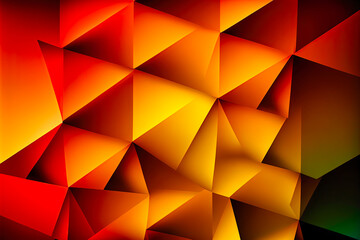 Abstract background for design, yelow and orange triangle, generative AI