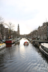 Obraz premium Amsterdam canals and buildings
