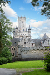 Fototapeta na wymiar as in the fairy tale, the wonderful castle of Marienburg close to Hanover Germany