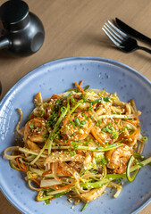 Japanese fried rice with mushrooms and shrimp.
Restaurant menu shrimp rice