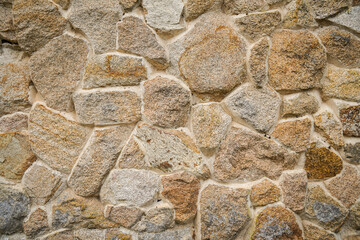Nahaufnahme einer hellen Stein Mauer Wand