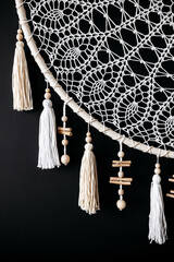 Macrame dream catcher, wall decoration in boho indian style