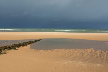 Omaha Beach, Normandy, France. The site of D-Day. World War II