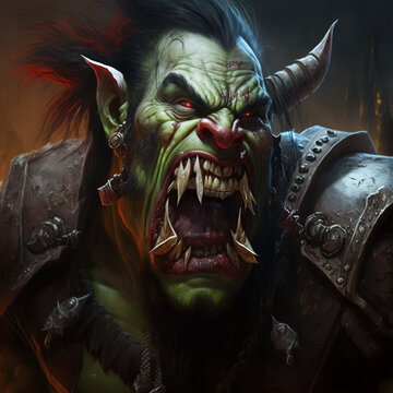 World Of Warcraft Orc Screaming Feral Imposing