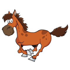 Horse Vector Illustration Cartoon Background Less, Illustration in vector format