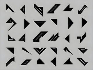 black and white arrows