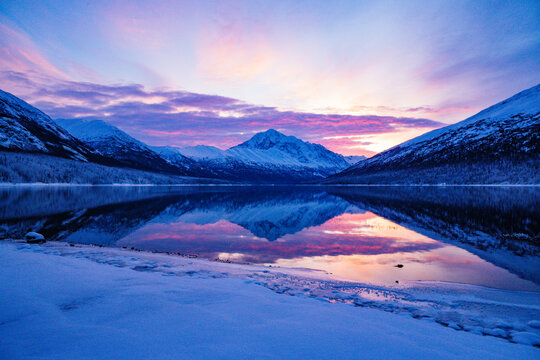 Alaska Sunrise at Eklutna Lake