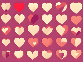 seamless background with hearts