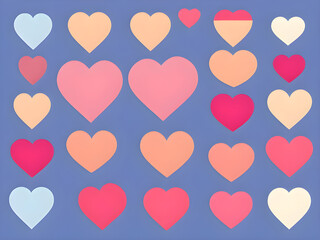 seamless background with hearts