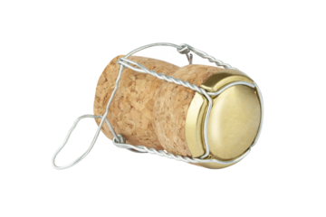 Champagne cork isolated on a transparent backround