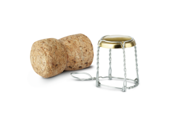 Champagne cork isolated on a transparent backround