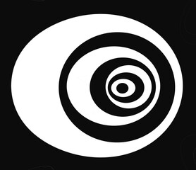 black and white spiral
