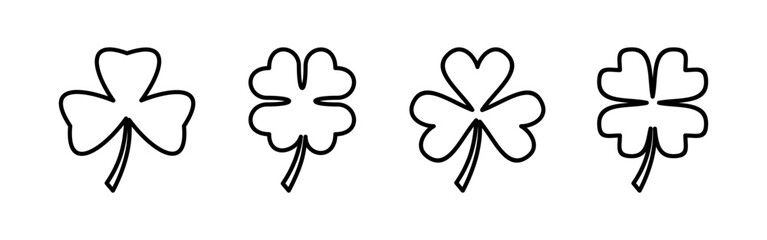 Clover icon vector for web and mobile app. clover sign and symbol. four leaf clover icon.