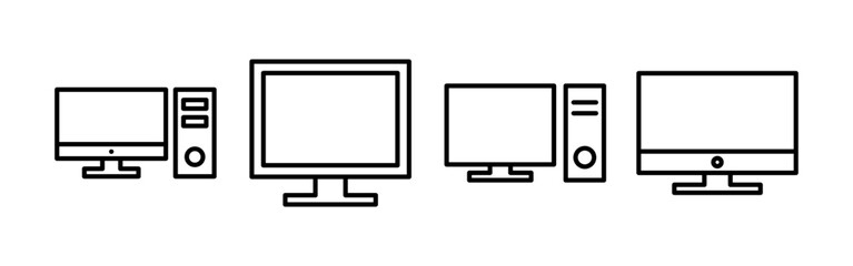 Computer icon vector for web and mobile app. computer monitor sign and symbol