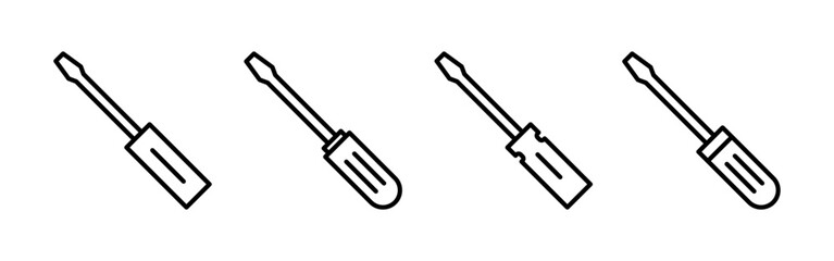 Screwdriver icon vector for web and mobile app. tools sign and symbol