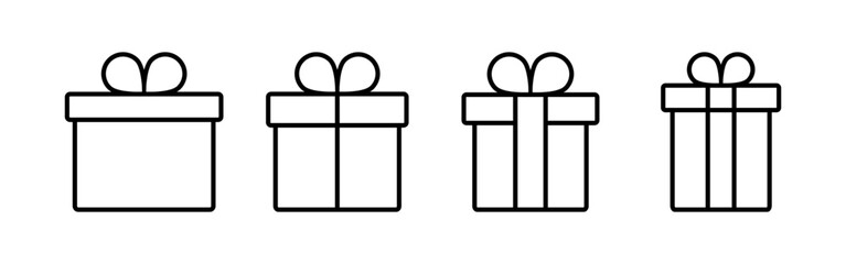 Gift icon vector for web and mobile app. gift sign and symbol. birthday gift