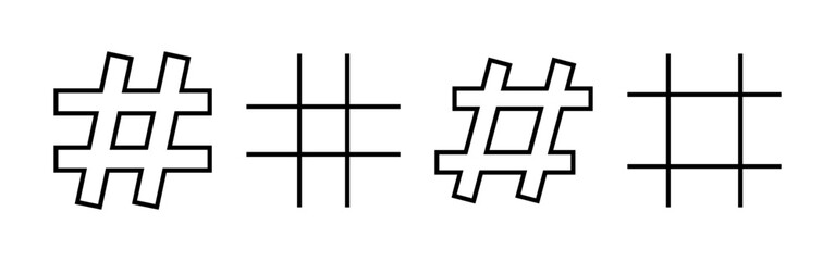 Hashtag icon vector for web and mobile app. hashtag sign and symbol