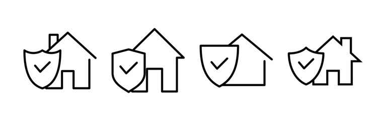 home insurance icon vector for web and mobile app. home protection sign and symbol
