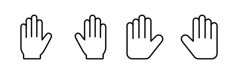 Hand icon vector for web and mobile app. hand sign and symbol. hand gesture