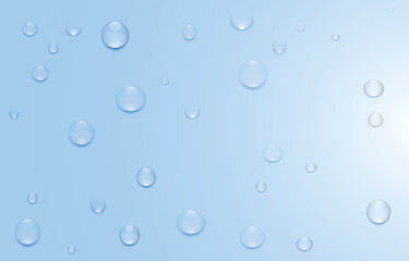 water drops on blue background