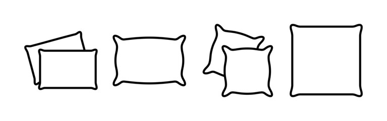 Pillow icon vector for web and mobile app. Pillow sign and symbol. Comfortable fluffy pillow