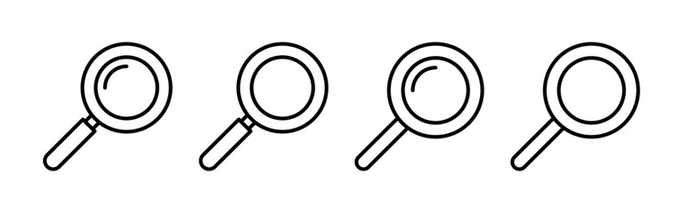 Search icon vector for web and mobile app. search magnifying glass sign and symbol