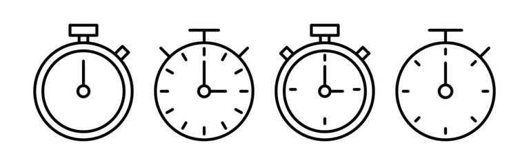 stopwatch icon vector for web and mobile app. Timer sign and symbol. Countdown icon. Period of time
